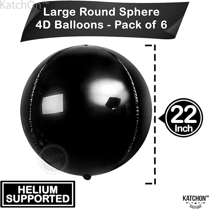 KatchOn, Large Black Mylar Balloons - Image 3