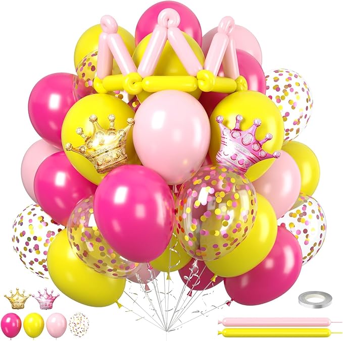 Pink and Yellow Balloons by Paready