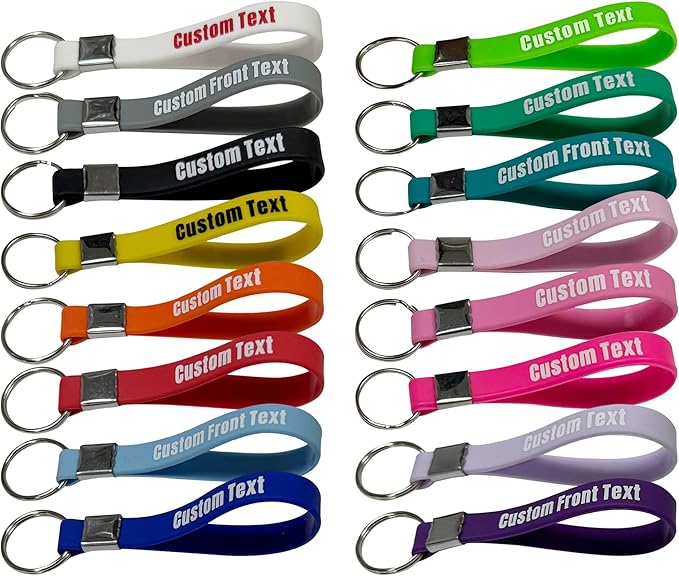 30-5000PCS Personalized Silicone Keychains Custom Bulk - Image 8