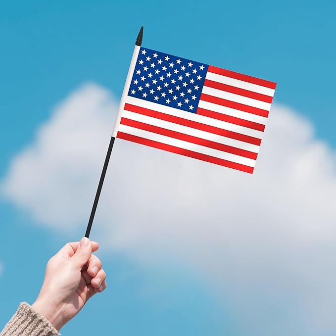 2 Pack USA Desk Flag Set, American Desktop Small Miniature Table Office Flag - Image 7