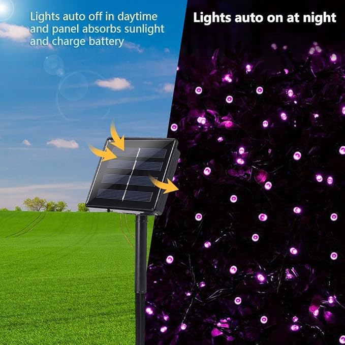 Toodour Solar Christmas Lights, 72ft 200 LED 8 Modes Outdoor Christmas String - Image 6