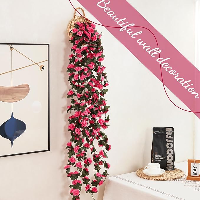 8 Pcs 65.6 Ft Flower Garland Rose Vines, Rose Garland - Image 5