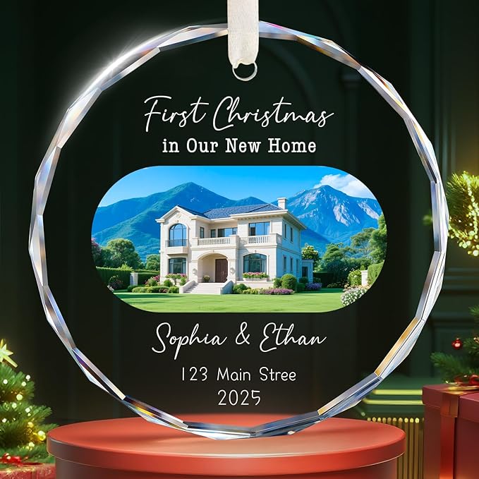 House Warming Gifts New Home Ornament Personalized First Home Christmas by HooAMI
