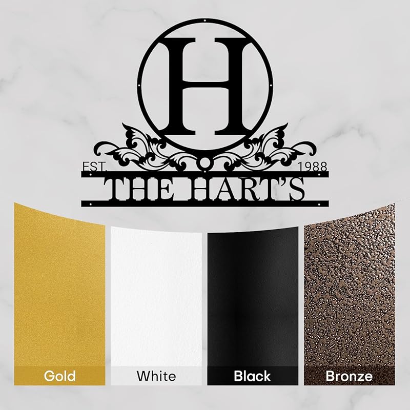 Custom Metal Name Sign Metal Wall Art Split Letter Monogram Wall Art - Image 8