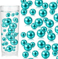 100PCS Lake Blue Faux Pearls Beads by ZEBMOON