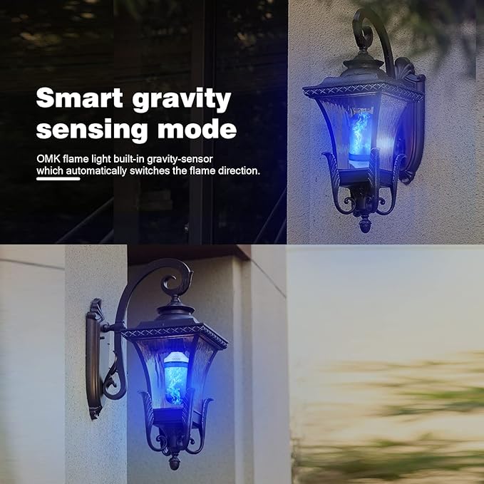 OMK - Blue Flame Christmas Decor LED Flame Effect Light Bulbs - Upgraded 4 - Image 2
