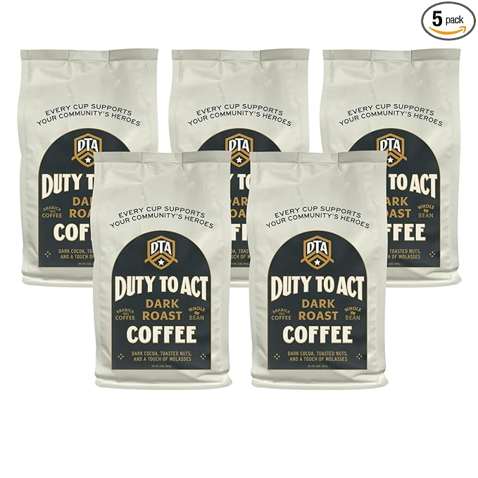 Duty to Act Dark Roast Whole Coffee Beans, 2 lbs by DutyToAct