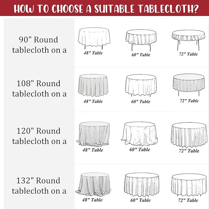 8 Pack Round Tablecloth 70 Inch Red Round Table Covers Bulk Washable Polyester - Image 7