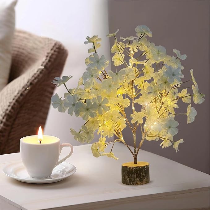 19Inch Cherry Blossom Tree Light, Lighted Artificial Tree - Image 7