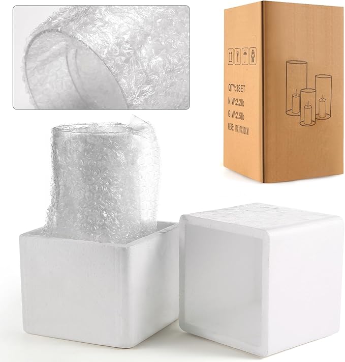 PHOSPHOR Hurricand Candle Holder 18 PCS, Glass Pillar Candle Holder - Image 6