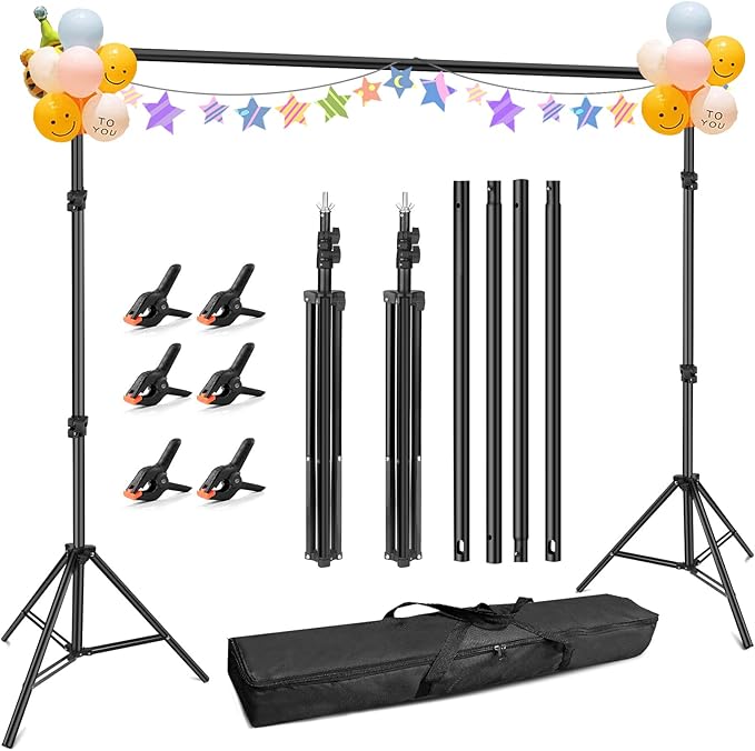 Hemmotop Photo Backdrop Stand, 10x7 ft Background Stand by Hemmotop