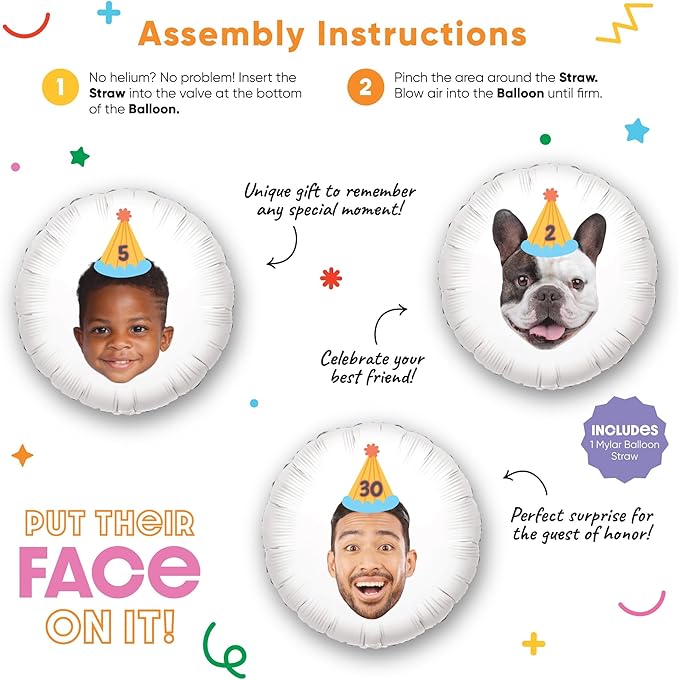 Big Dot of Happiness Personalized Party Time Happy Birthday Colorful Cone Hat - Image 5