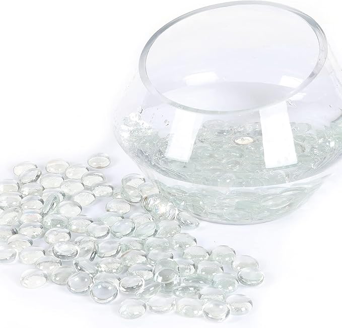 11LB Clear Flat Glass Marbles for Vase Filler, Hydroponics, Fire Pit & Home - Image 7