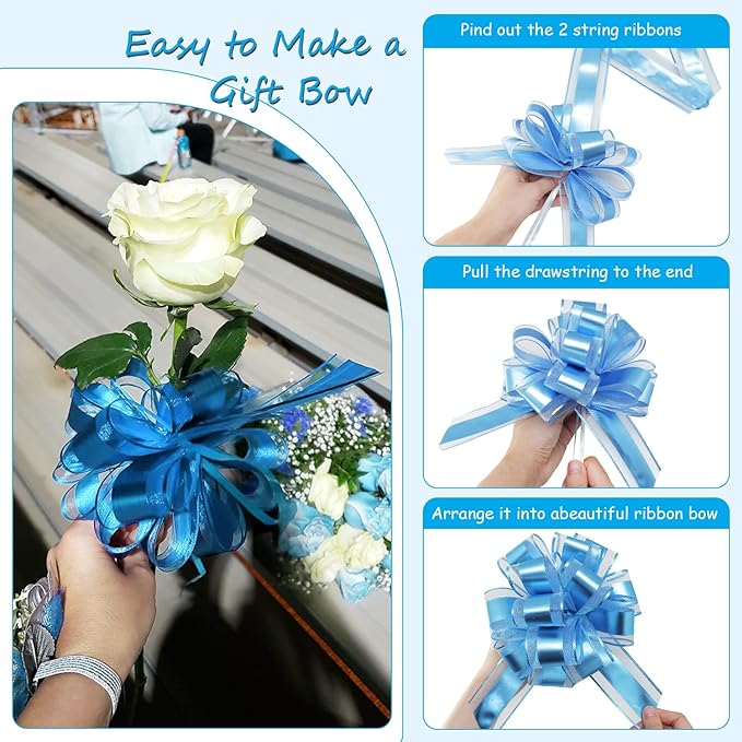 7 Pieces Large Pull Bows, 6 inche, Big Bow - Image 5