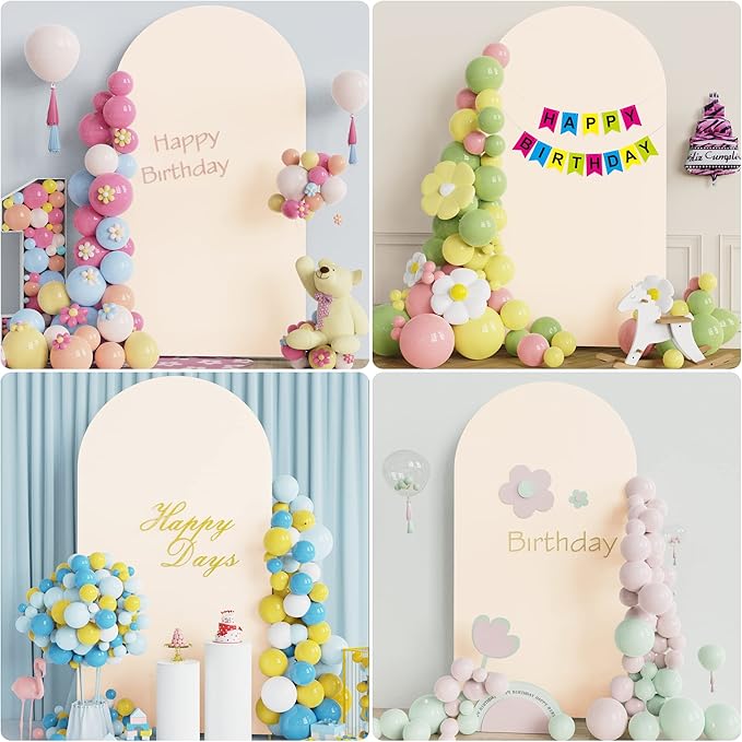 Wokceer 7.2 FT Wedding Arch Backdrop Stand and Arch Cover Metal Arch Stand - Image 5