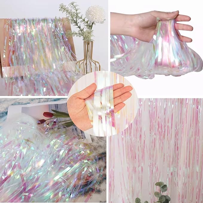 BRAVESHINE Party Decorations Iridescent Foil Fringe Backdrops - Image 7