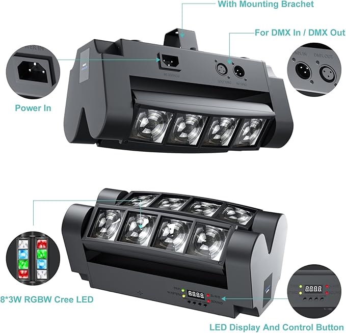 BETOPPER Stage Light, Moving Head DJ Light - Image 3