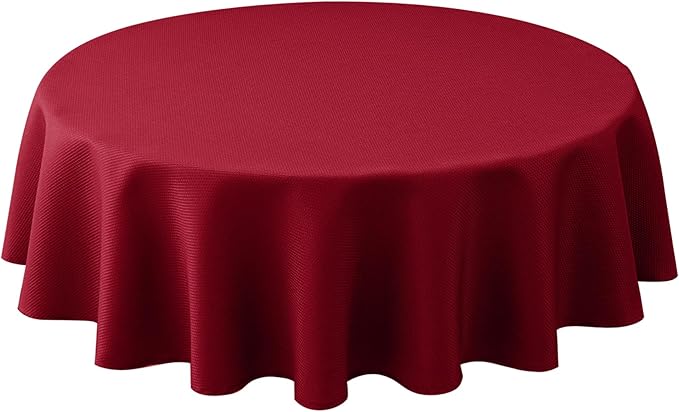 Biscaynebay Textured Fabric Round Christmas Tablecloths 70", Wedding & Parties by Biscaynebay