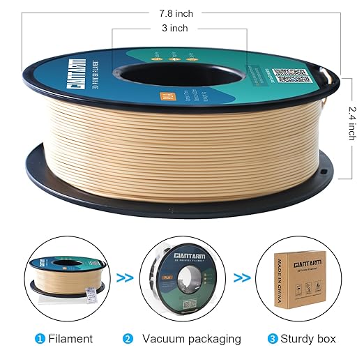 GIANTARM 3D Printer Filament, Bone White Pla Filament, 1Kg Spool, 1.75mm - Image 7