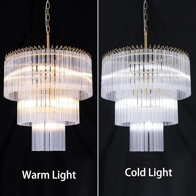 Wellmet 20 inch Crystal Chandelier, Contemporary Modern Bathroom Chandeliers - Image 5