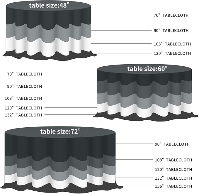 Fokitut 2 Pack Waterproof Round Tablecloth, 108 Inch, Stain Resistant and - Image 3