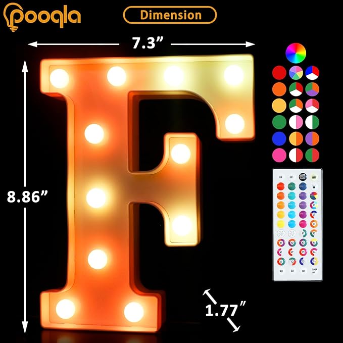 Pooqla Colorful Light Up Letters - Image 7