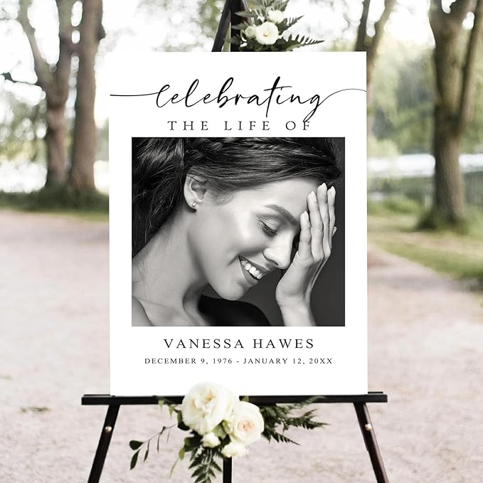 Funeral Welcome Sign, Celebration of Life Decoration, Large Funeral Sign by Mapileng%E2%84%A2
