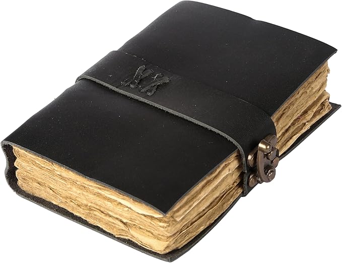 Vintage Leather Journal Handmade Buffalo Non-Refillable Deckle Edge Paper – - Image 8