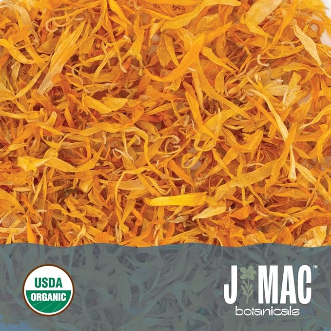 J Mac Botanicals, Organic Calendula Petals edible dried flowers petals - Image 8