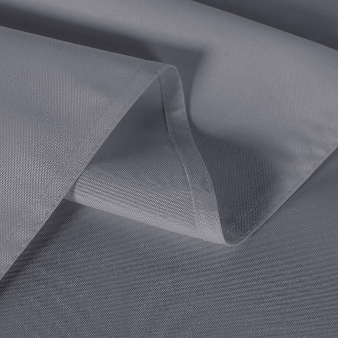 sancua 2 Pack Light Grey Tablecloth 60 x 102 Inch, Rectangle 6 Feet Table Cloth - Image 4