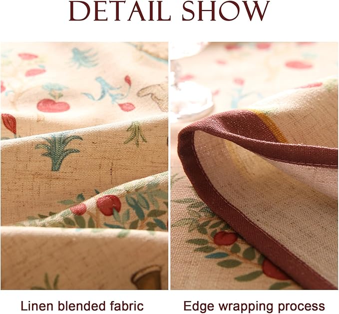 patdrea Designer Beige Rectangle Small Tablecloth, Vintage Italian Durable - Image 5