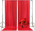 10ft x 10ft Red Backdrop Curtains by Tisspoms