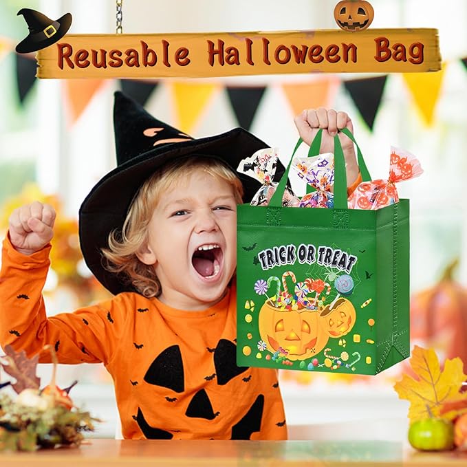 AhfuLife 8 Pcs Halloween Trick or Treat Bags, Candy Tote Bags - Image 6