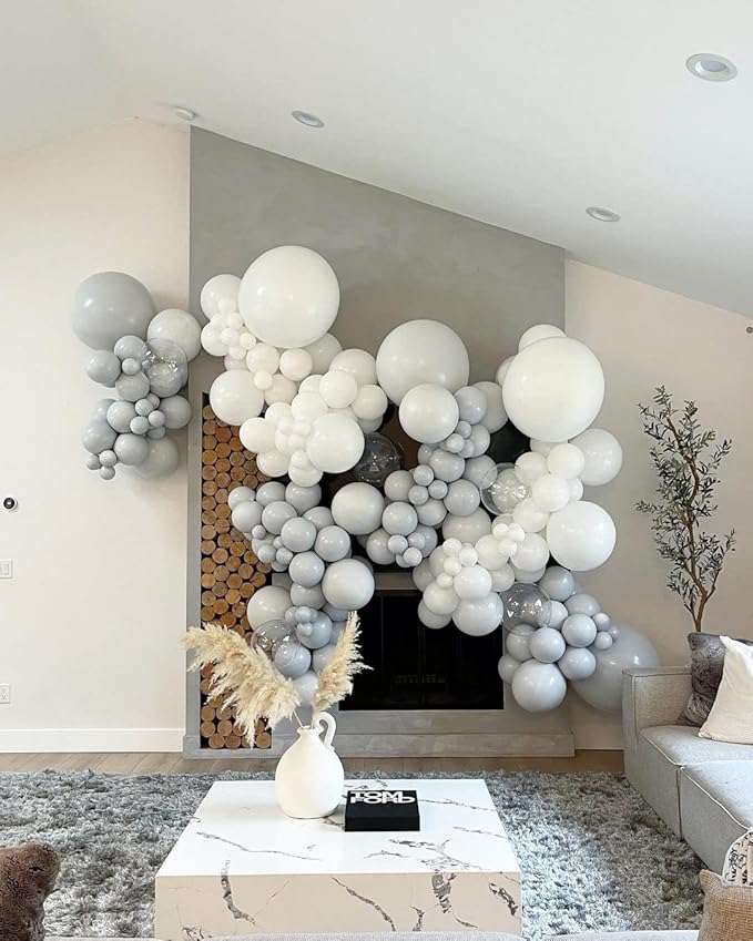 Bezente Gray Balloons Latex Party Balloons - Image 7