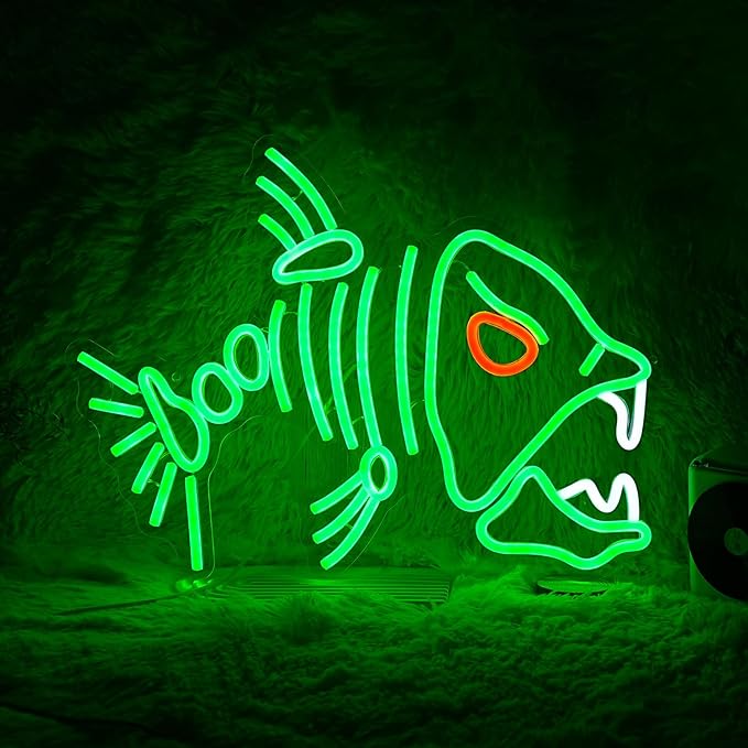 Fish Neon Sign LED Skeleton Fish Neon Light by LIUOZHTEALEDNEONSIGN
