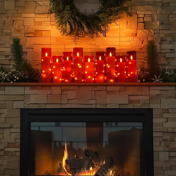 Homemory Red Flameless Candles - Image 4