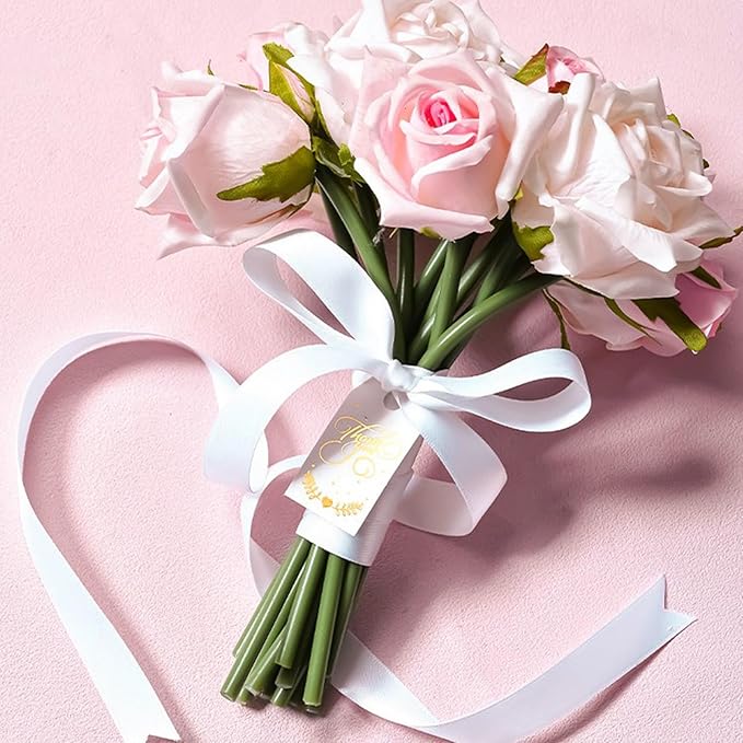 1/2 Inch White Satin Ribbon 50 Yards Solid Fabric Ribbons - Image 3