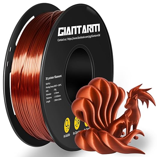 GIANTARM 3D Printer Filament, Silk Copper Pla Filament, 1Kg Spool, 1.75mm - Image 8