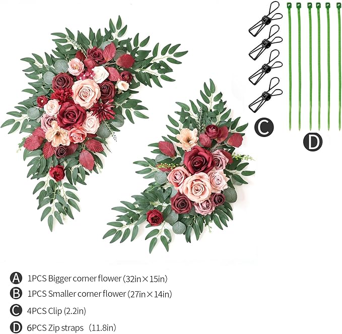 Artificial Wedding Arch Flowers Kit - Image 2