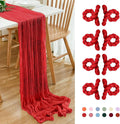 8 Pack 10Ft Red Cheesecloth Table Runner 35x120 inch Boho Gauze Cheese by Dspoot