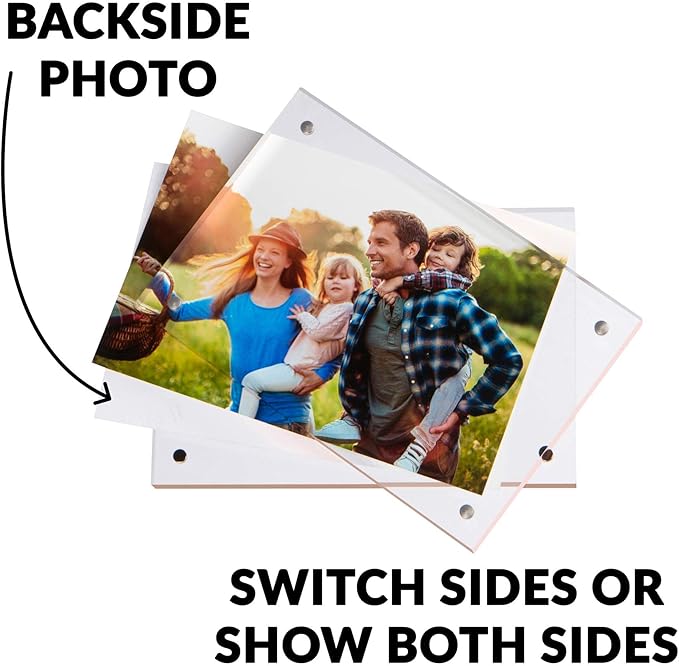 SimbaLux Magnetic Acrylic Picture Photo Frame 5x7 inches, Double Sided - Image 5