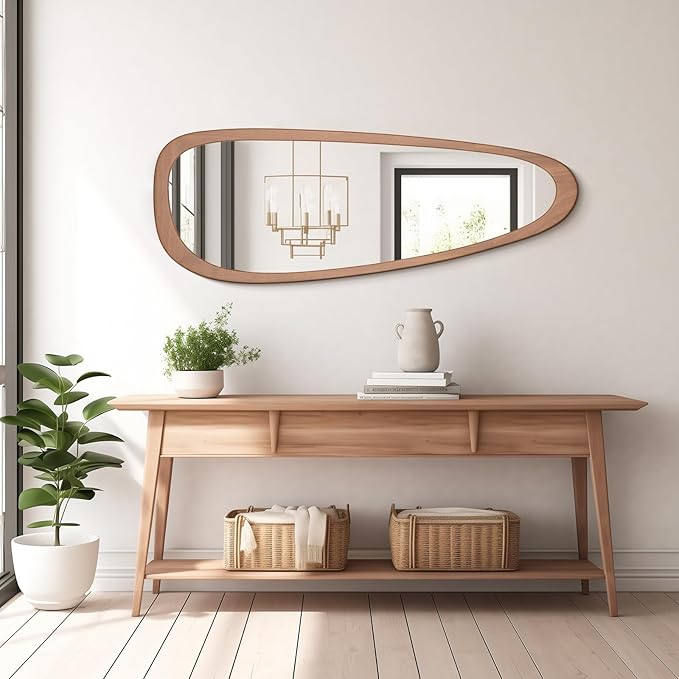 WallBeyond Asymmetrical Mirror, Irregular Mirror Full Length, Boho Wall Mirrors - Image 3