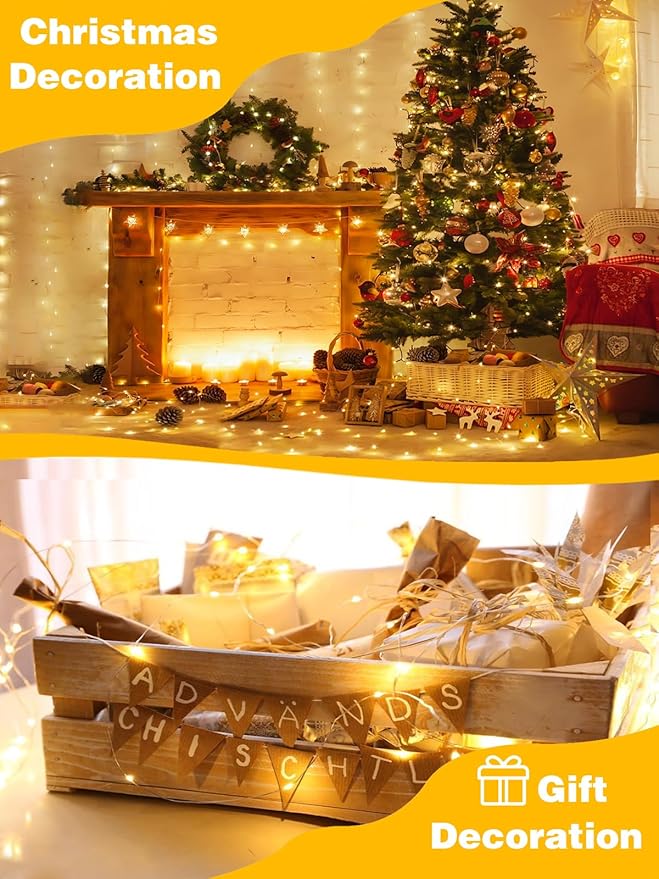 2 Pack 100LED Battery Operated Fairy Lights - Image 7