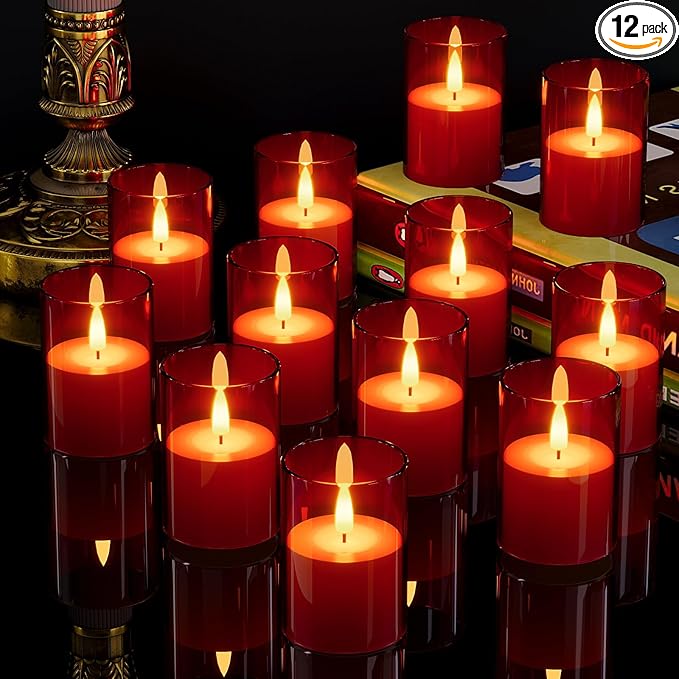 12Pack Flickering Flameless LED Candles by VIODAIM