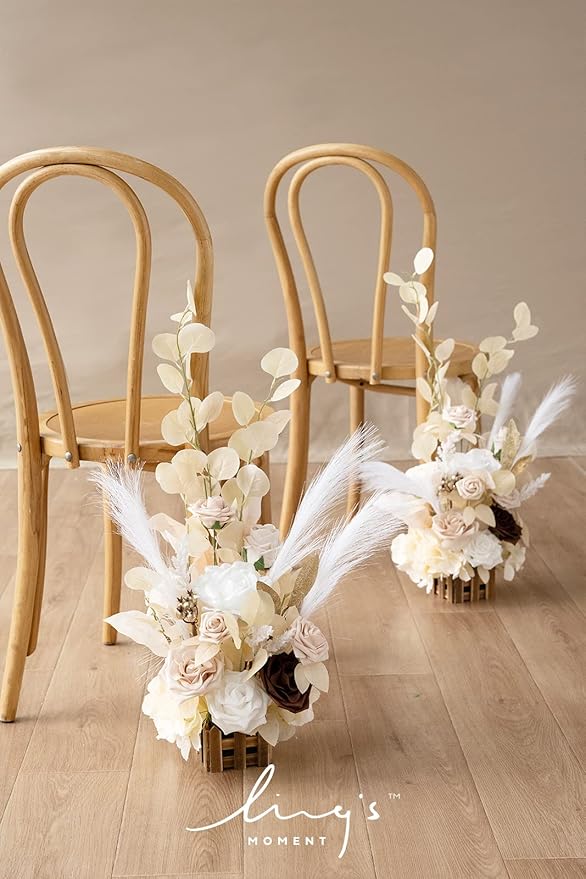 Ling's Moment 17.5" Tall Standing Artificial Flowers Arrangements 4 pcs Fall - Image 4