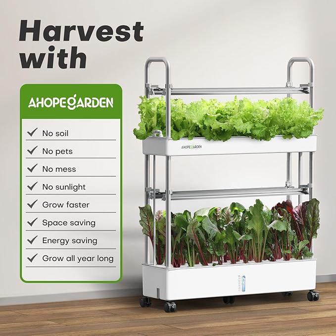 Ahopegarden Indoor Garden Hydroponics Growing System Kit: 60 Pods Vertical - Image 7