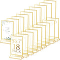 24 Pack Gold Picture Frames 5 x 7 Inch Clear Acrylic Sign Holders Double Sided by Hoteam
