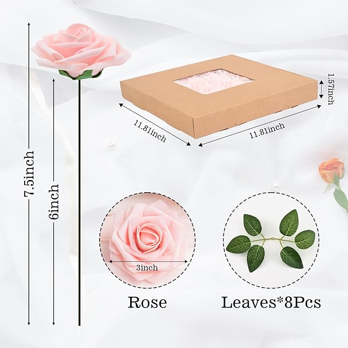 BLEUM CADE 36Pcs Artificial Flowers Fake Roses - Image 3