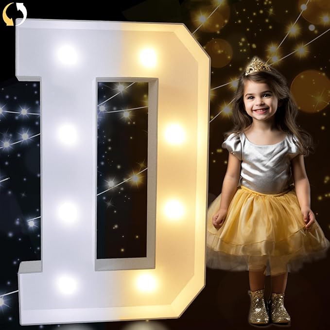 Pooqla 3FT Marquee Light Up Letters, Cool White and Warm White LED Big Mosaic by Pooqla