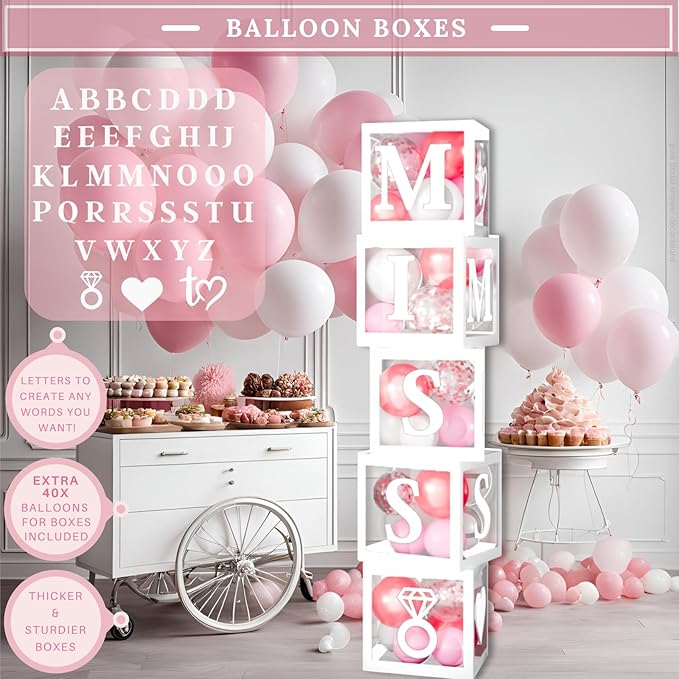 188 pc Pink Bridal Shower Decorations - Image 3